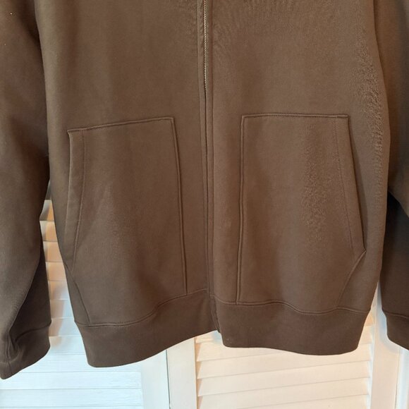 Lady White Co. men's bomber jacket brown large 40 cotton sweatshirt bark - Picture 5 of 10